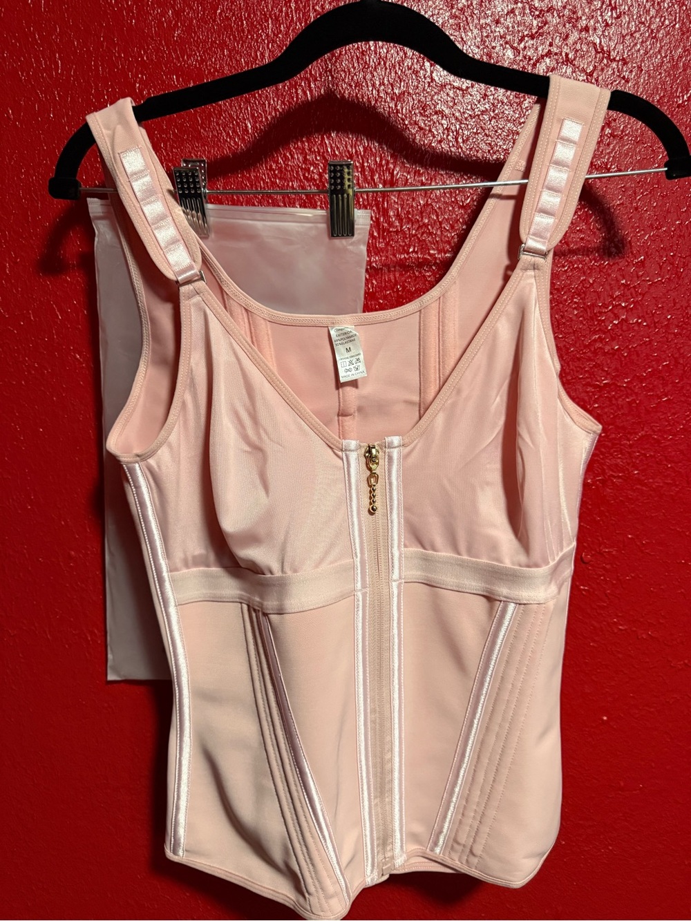 118. NEW in bag Unbranded Light Pink Sculpting Shapewear Vest with Front Zipper